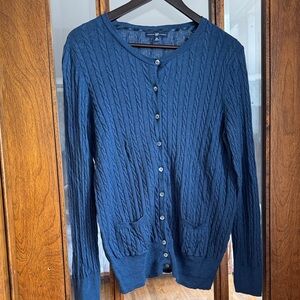 GAP Navy Cable Knit Cardigan